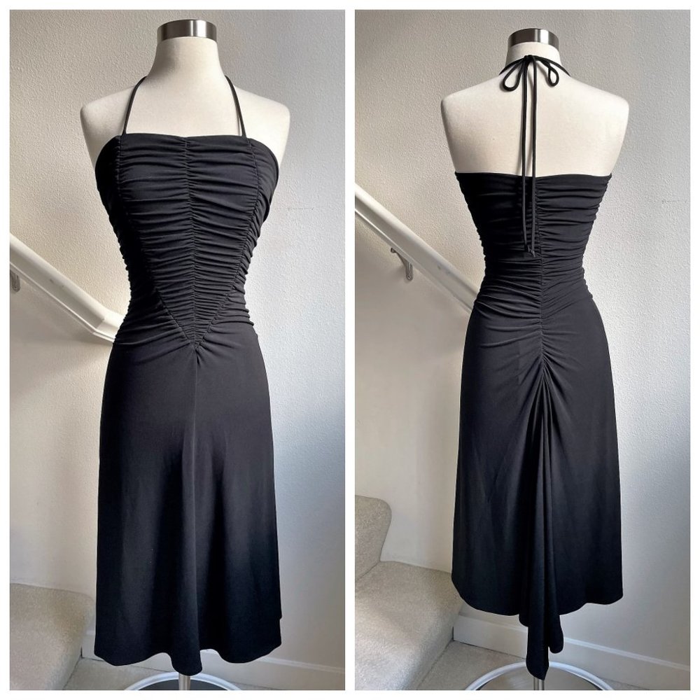 Moda International Black Bodycon Ruched Dress